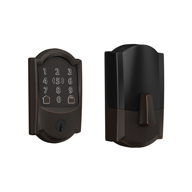 Encode Plus Smart Wifi Deadbolt With Camelot Trim, Bronze