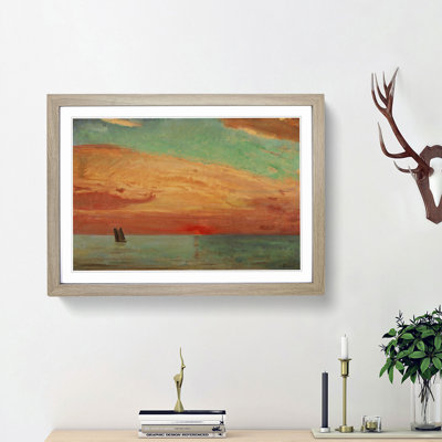 Sunrise over the Eastern Sea by Fujishima Takeji - Picture Frame Painting Print on MDF