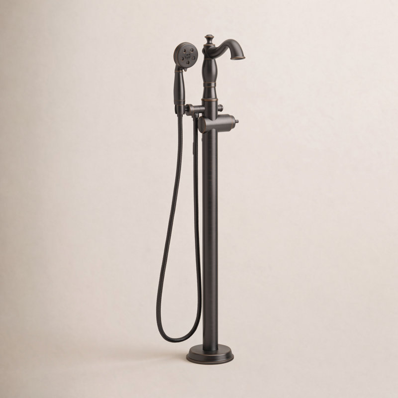 Robinet pour baignoire sur pattes à fixation au sol avec garnitures Cassidy ™, Bronze vénitien