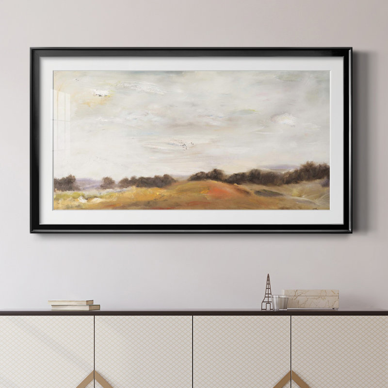 Fields of Gold - reproduction de cadre photo sur papier, H 10,5 po x l 18,5 po, Impression encadrée, Noir