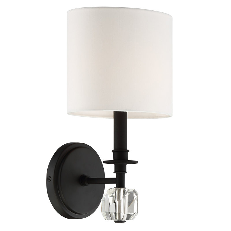 Flintwood Armed Sconce, Black Forged