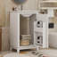 Armoire de salle de bain moderne et compacte pour petits espaces, rangement élégant avec lavabo en céramique-167675692