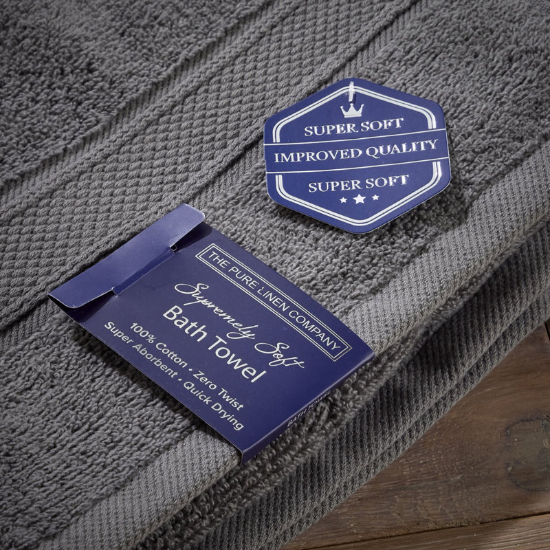 Luxury Zero Twist 100% Cotton Bath Sheet, Charcoal