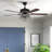 Boynton 52" Black Ceiling Fan with Light Kit and Reversible with Dimmable
