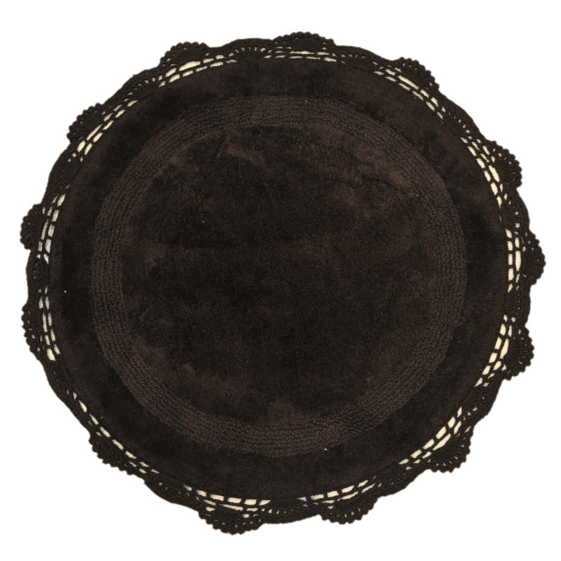 Tapis pour salle de bain Wingert, l 28 po x L 28 po, Brun