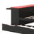 Modern Wood Daybed with Trundle & Integrated Desk - LED Light + USB Charging-1830896281-1830896280
