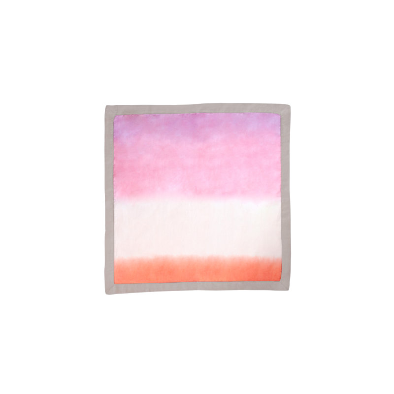 Twilight Blossom Tie-Dye Napkin Set, Orange/Pink/Purple
