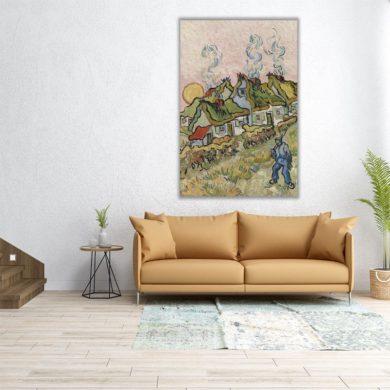 Maisons et personnages, 1890, reproduction d'art sur toile, H 24 po x l 16 po