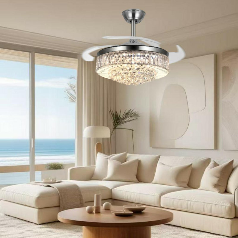 Luminaire suspendu en cristal 42 po