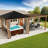 Sunrise Coast 10'X20' Hard Top Patio Gazebo With Mesh Netting And Privacy Curtains,  Extend Pavilion Pergola With Galvanized Steel Slope Metal Roof-110199951