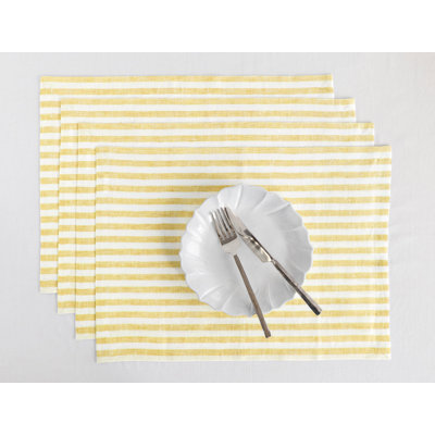 Amalfi Stripe - 100% Pure Linen Placemats