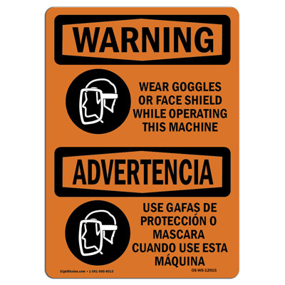 Panneau d'avertissement Osha - Masque anti-usure