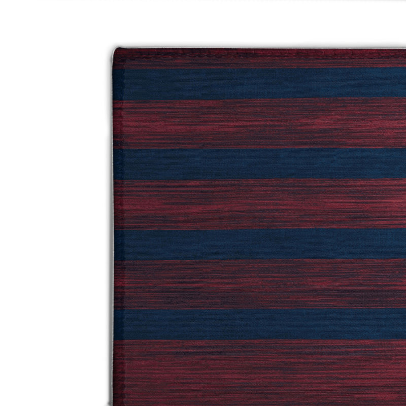 Tapis intérieur / extérieur rouge HorizontalStripes, Rectangle 4pi x 6 pi