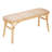 Bench, 43.3" Wooden Bench, Entrywway Bench with Oak Wood Legs, Bedroom End of Bed Boho Bench with Hand Woven Rattan, for Living Room, Kitchen