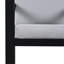 7 tables d'extérieur en gris - table et chaises de patio avec coussins amovibles, composition en bois et en acier, protection imperméable, trou de parasol
