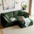 CloudHaven L-Shaped Chenille Sectional Sofa with Ottoman - 2-Seater Loveseat for Small Spaces, Breathable Fabric & Easy Assembly-1241176093