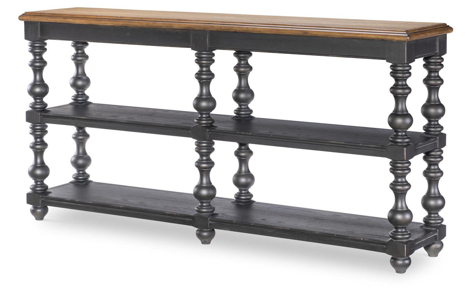 Country Living Bobbin Console Table, Black