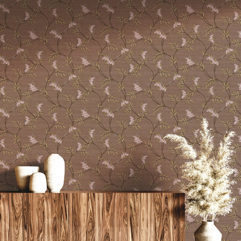 Italian Silks and Damasks 10.05m x 53cm Textured Satin Wallpaper Roll, Red