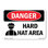 Hard Hat Area Plastic Sign 14" X 10"
