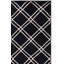 Tapis géométrique en laine et en coton tissé à la main et à plat Rodgers-753091075