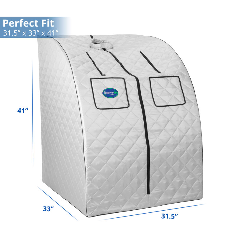 Durasage Water Resistant Steam Sauna, White/Black