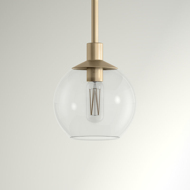  1 - Light Single Globe Convertible Mini Pendant Flush Mount Ceiling Light, Alturas Gold