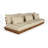 Ivry Water Resistant Fabric Upholstered Outdoor Patio Modular Sofa-830876796