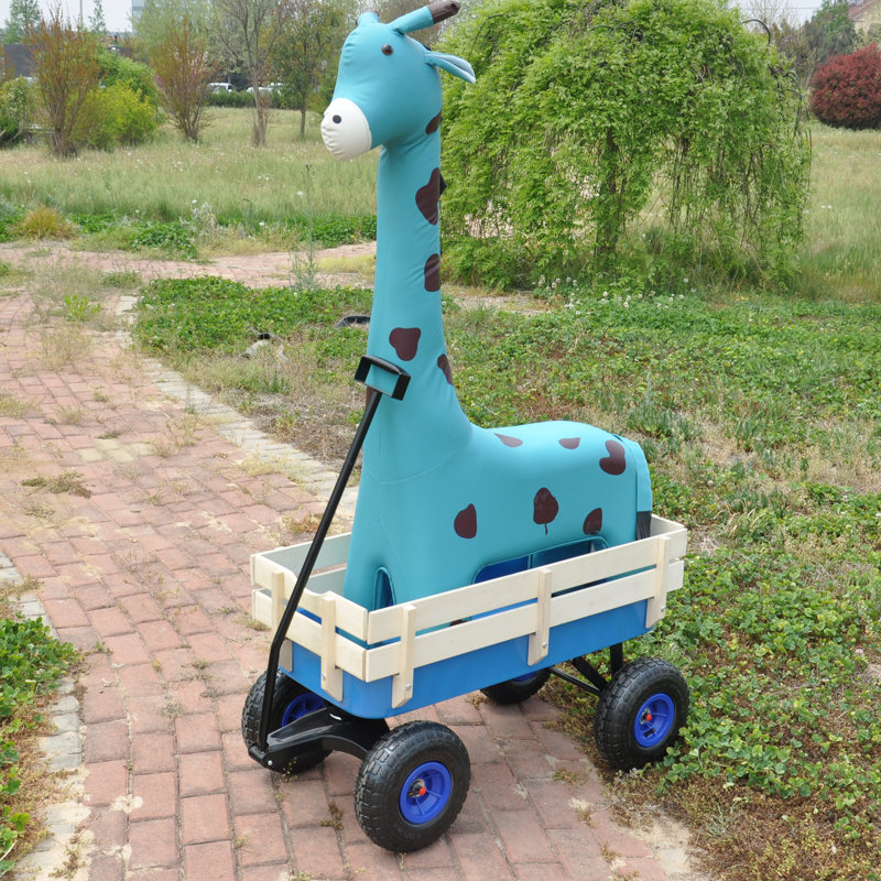 Wagon tout-terrain extérieur avec rampe en bois et pneumatiques