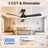 52" Modern Ceiling Fan with Light & Remote, Up to 5000+CFM High-Airflow 6-Speed Timer, Low Noise DC Motor, 3CCT & Dimmable ﻿-1083487749-1083487750