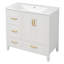 Meuble-lavabo 36 po avec lavabo, une armoire avec portes à fermeture douce, 4 tiroirs à fermeture douce, poignées en métal-346234464