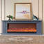 Foyer en bois massif gris Drak