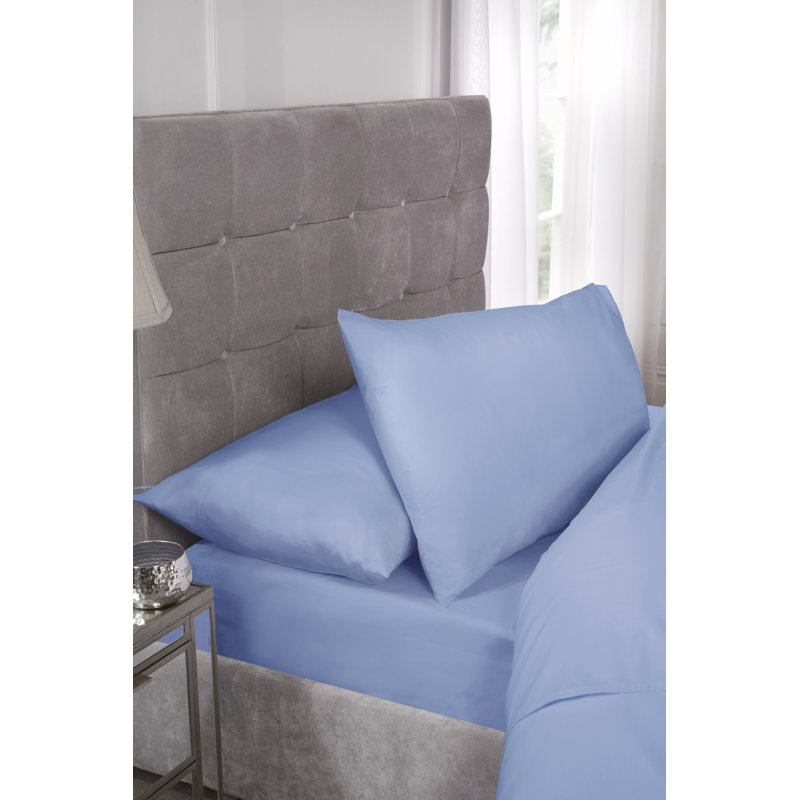 Percale Cotton Blend Percale Housewife Pillow Case, Blue