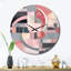 Horloge murale en métal rose-93383311
