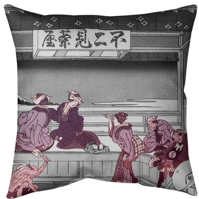 Coussin Katsushika Hokusai Yoshida at Tokaido