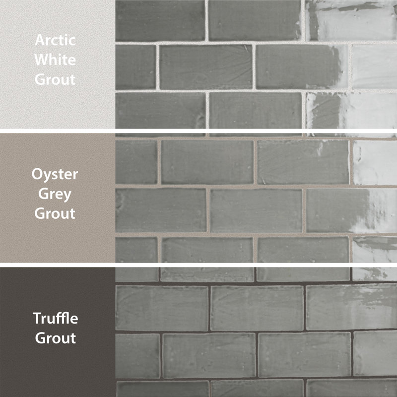 Chester Series 3" x 6" Ceramic Subway Tile in Grey