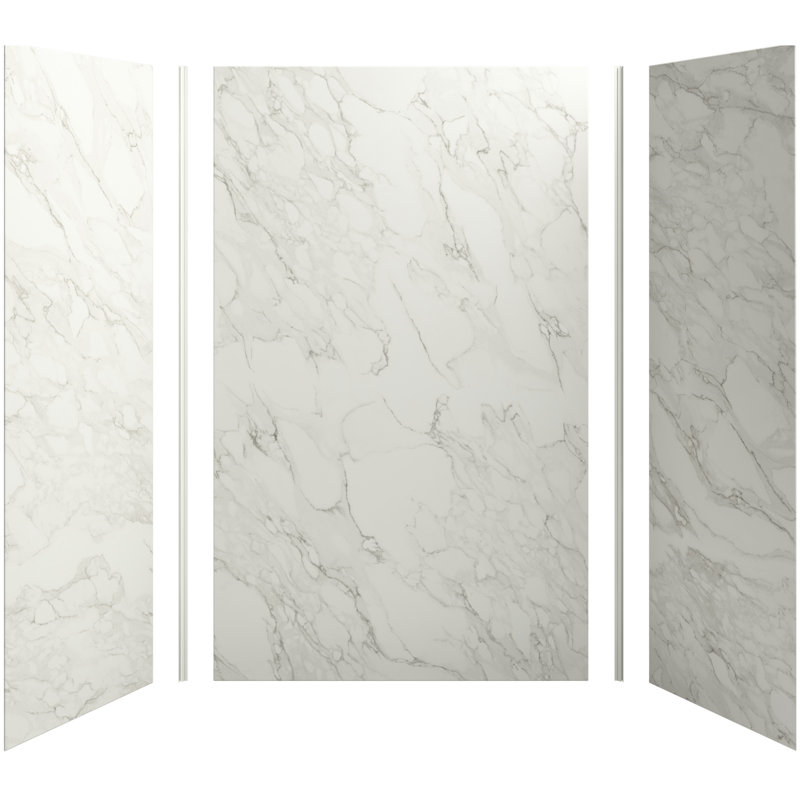 Paroi de douche à trois panneaux Choreograph, Blanc, H 96 po x l 36 po x P 36 po