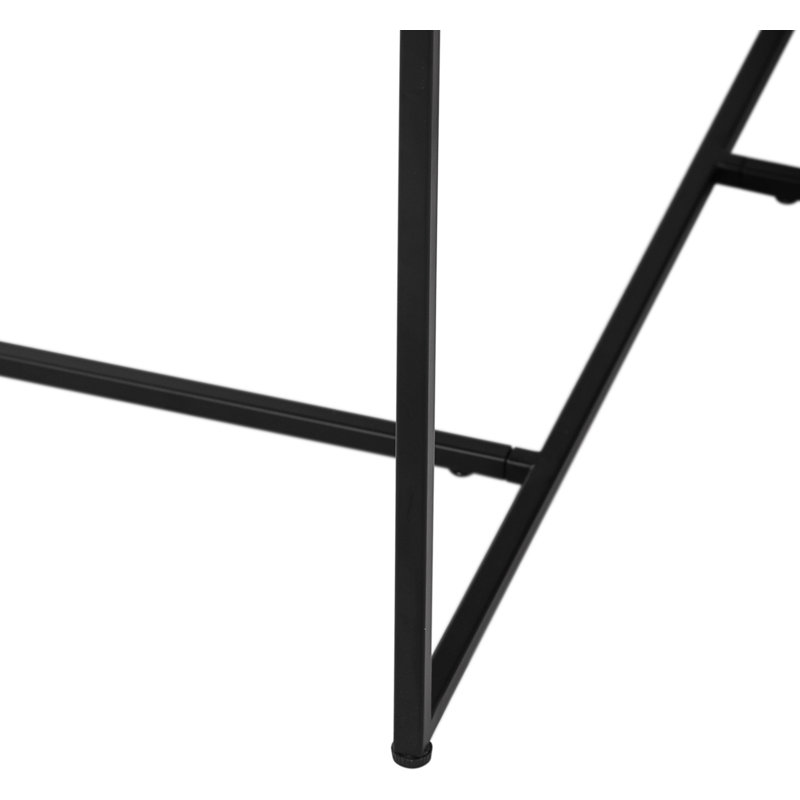 Natural Round Wood and Metal Coffee Table with Black Base
