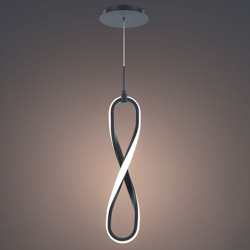 Marise 1 - Light LED Unique/Statement Pendant, Black