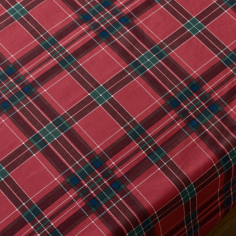 Tartan Check Fitted Sheet, Single