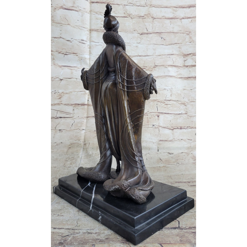 Figurine de statuette de danseuse en bronze fabriquée à la main