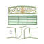 Banc de jardin en métal Verdigris