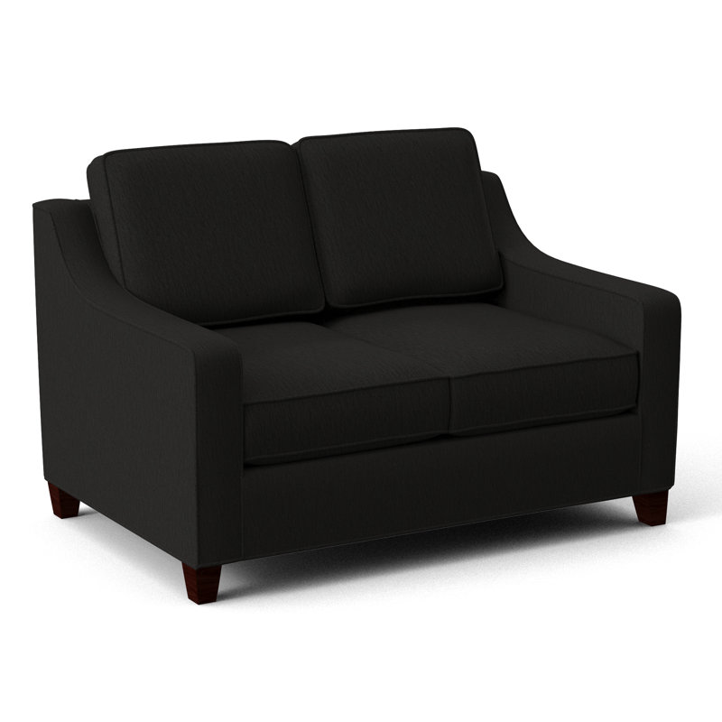 Clark 54" Square Arm Sofa Bed, Cardigan Coal, Empire Mahogany