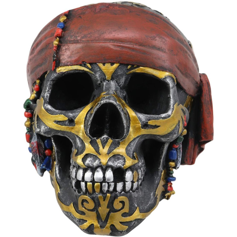 Figurine crâne de pirate avec bandana Armstong