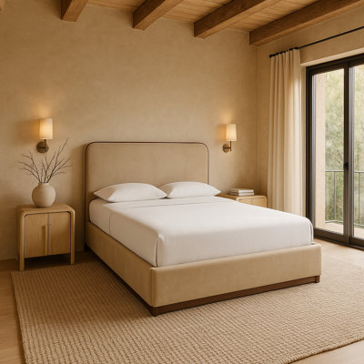 Jann Velvet Upholstered Bed