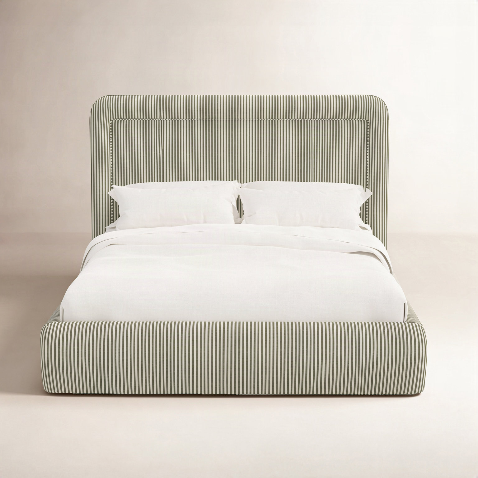 Stoffer Home x Cloth & Co. Marisa Bed, Jane Stripe Laurel, Queen