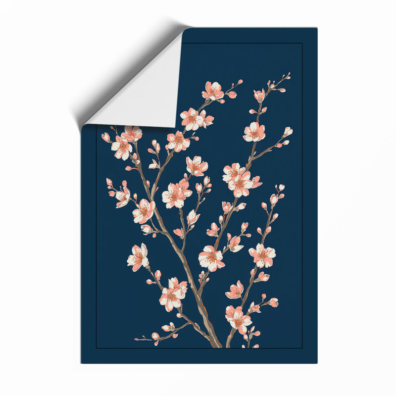 Ascending Blossom Branch Botanical - Framed Print, Unframed, A2 - 59.4 x 42.0 cm