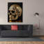 Toile épique «Golden Skull» par Rey Klimt