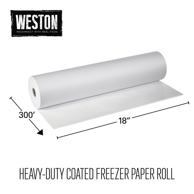 Heavy-Duty Coated Freezer Paper with Cutter Box, 0.1" H x 18" W x 3600" L