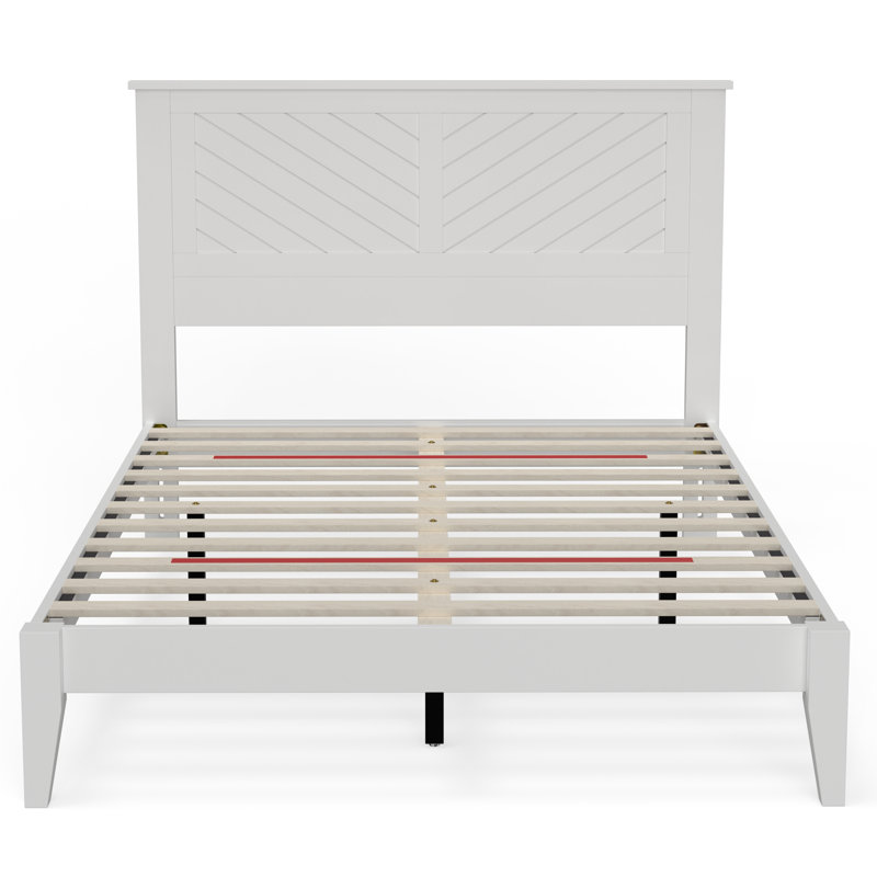 Palmdale Solid Wood Platform Bed, Full, White