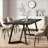 Contemporary Large Rectangular Table - 70.96" x 31.49", MDF & Metal Legs